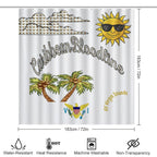 Shower Curtain Set with 3 Rugs