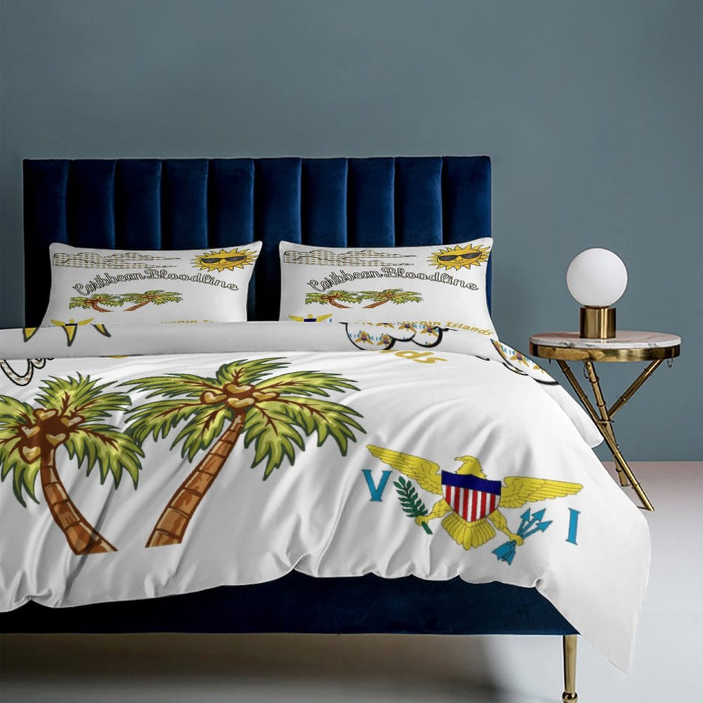 3-Piece Bedding Set-86"×70"/ 218×177cm (Dual-sideded Printing)