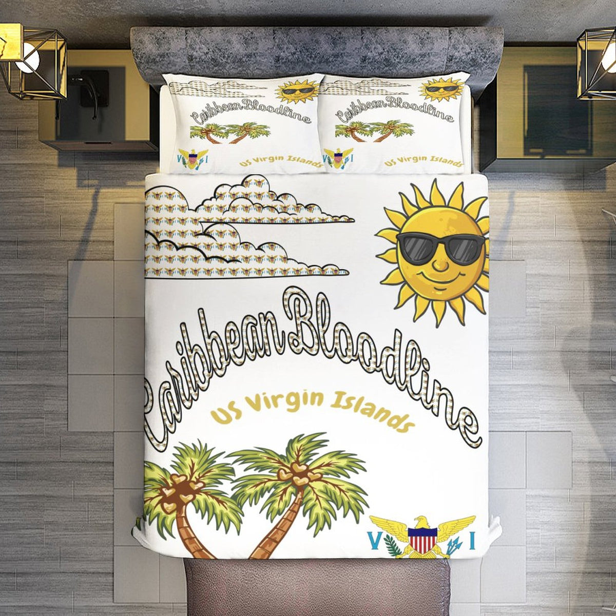3-Piece Bedding Set-86"×70"/ 218×177cm (Dual-sideded Printing)
