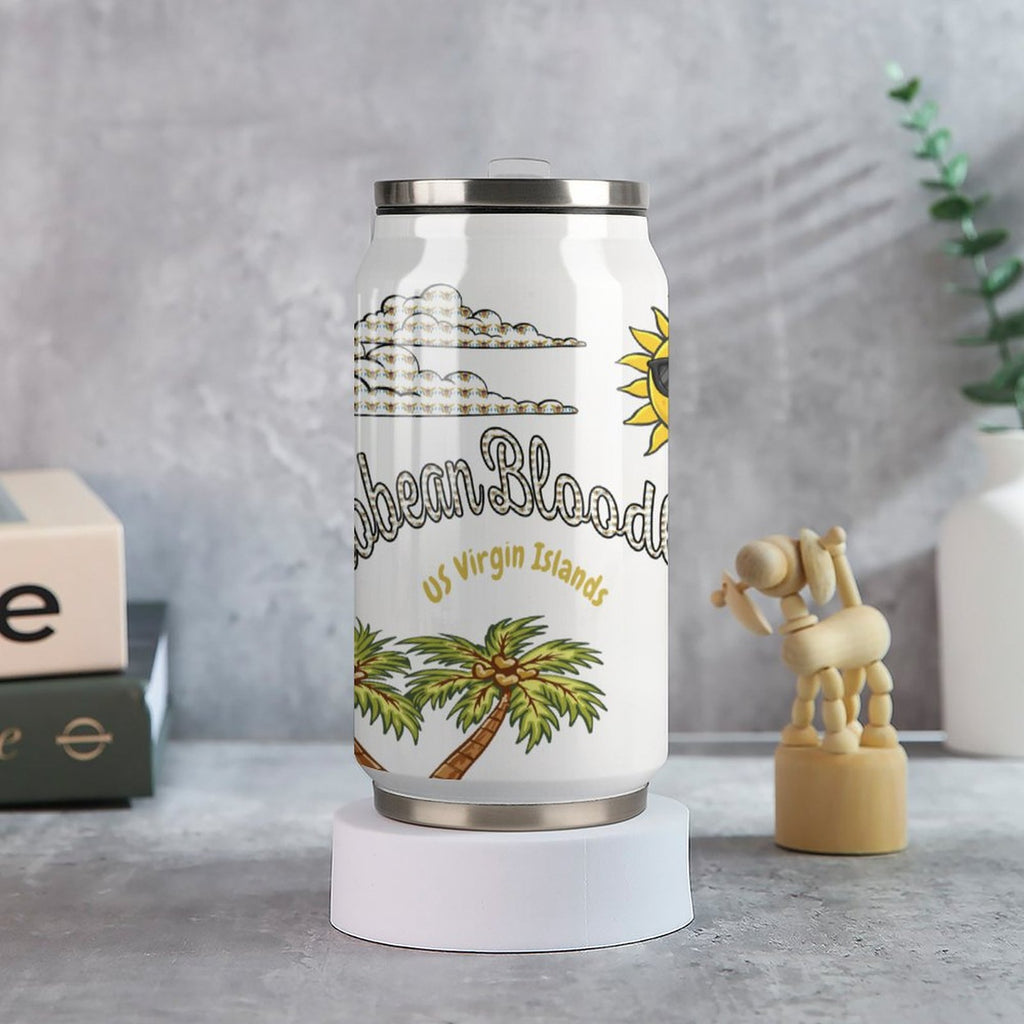 Stainless Steel Tumbler with Straw (All-Over Printing)