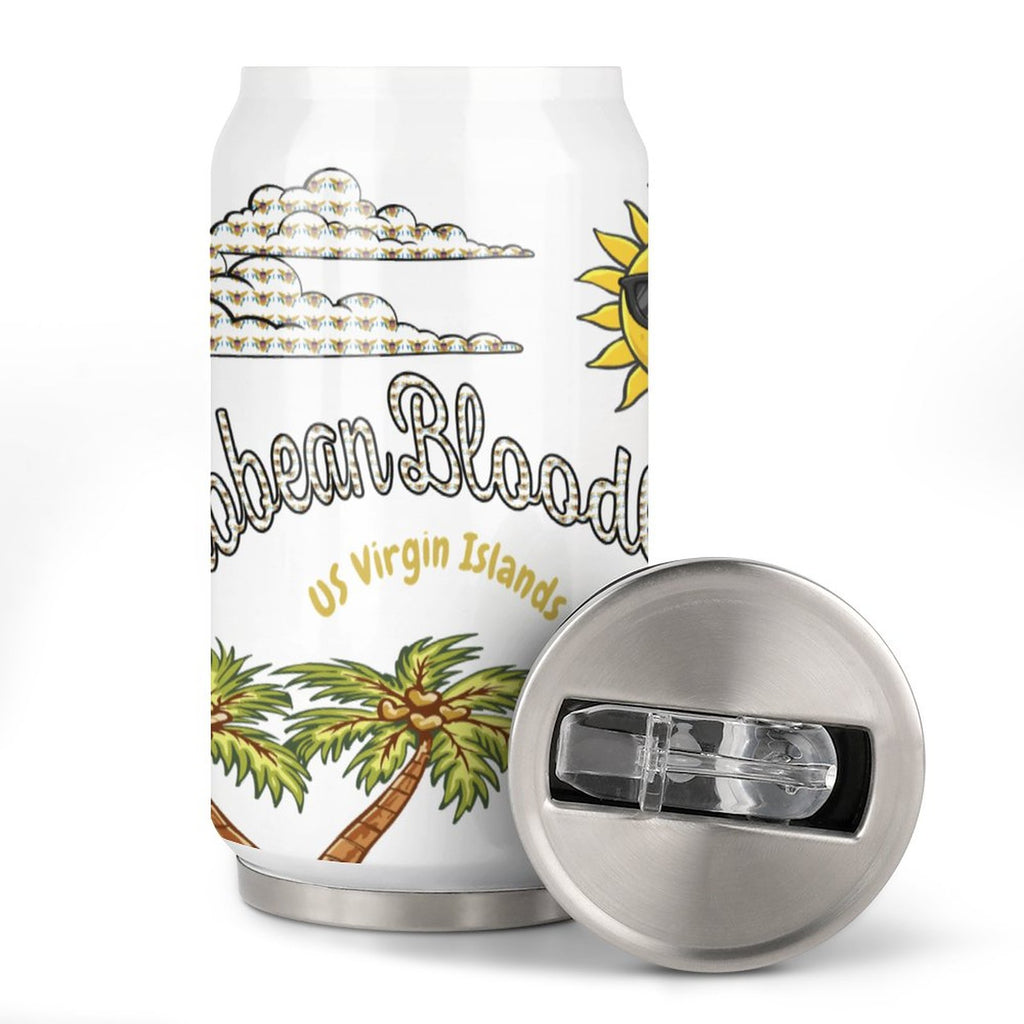 Stainless Steel Tumbler with Straw (All-Over Printing)