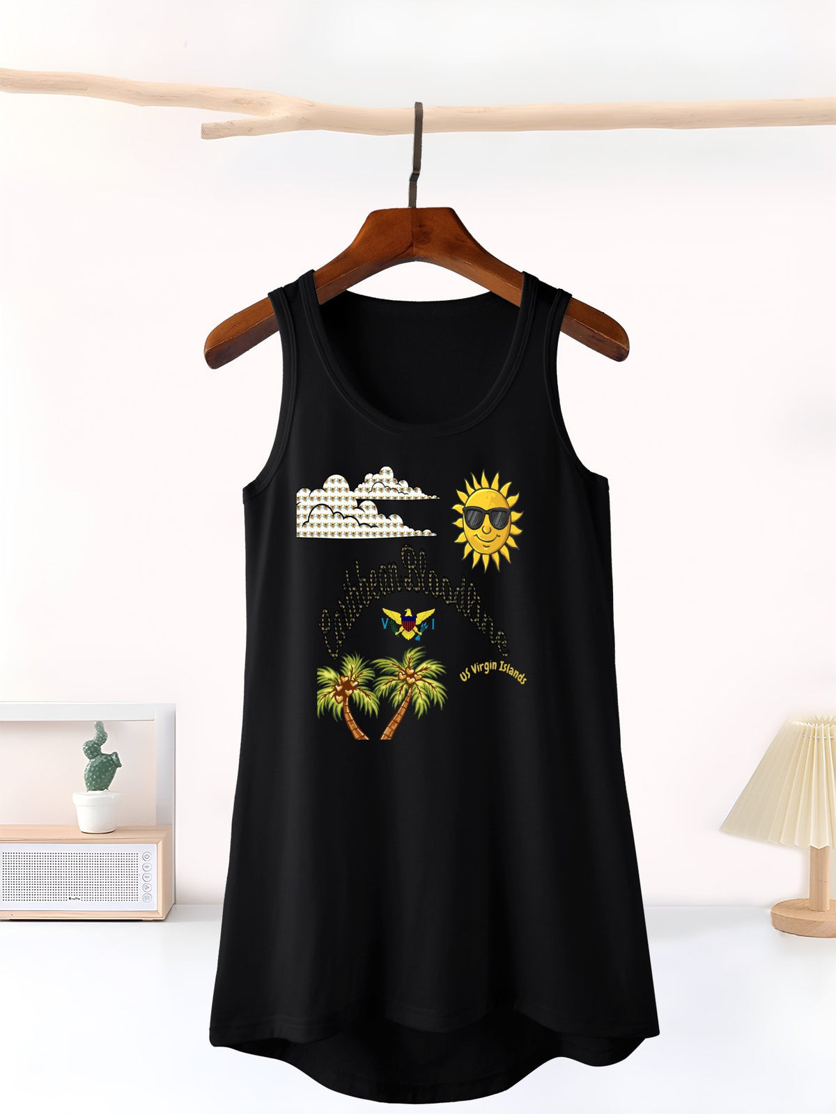 DTF 180gsm Women's Tank Dress(Front Printing)