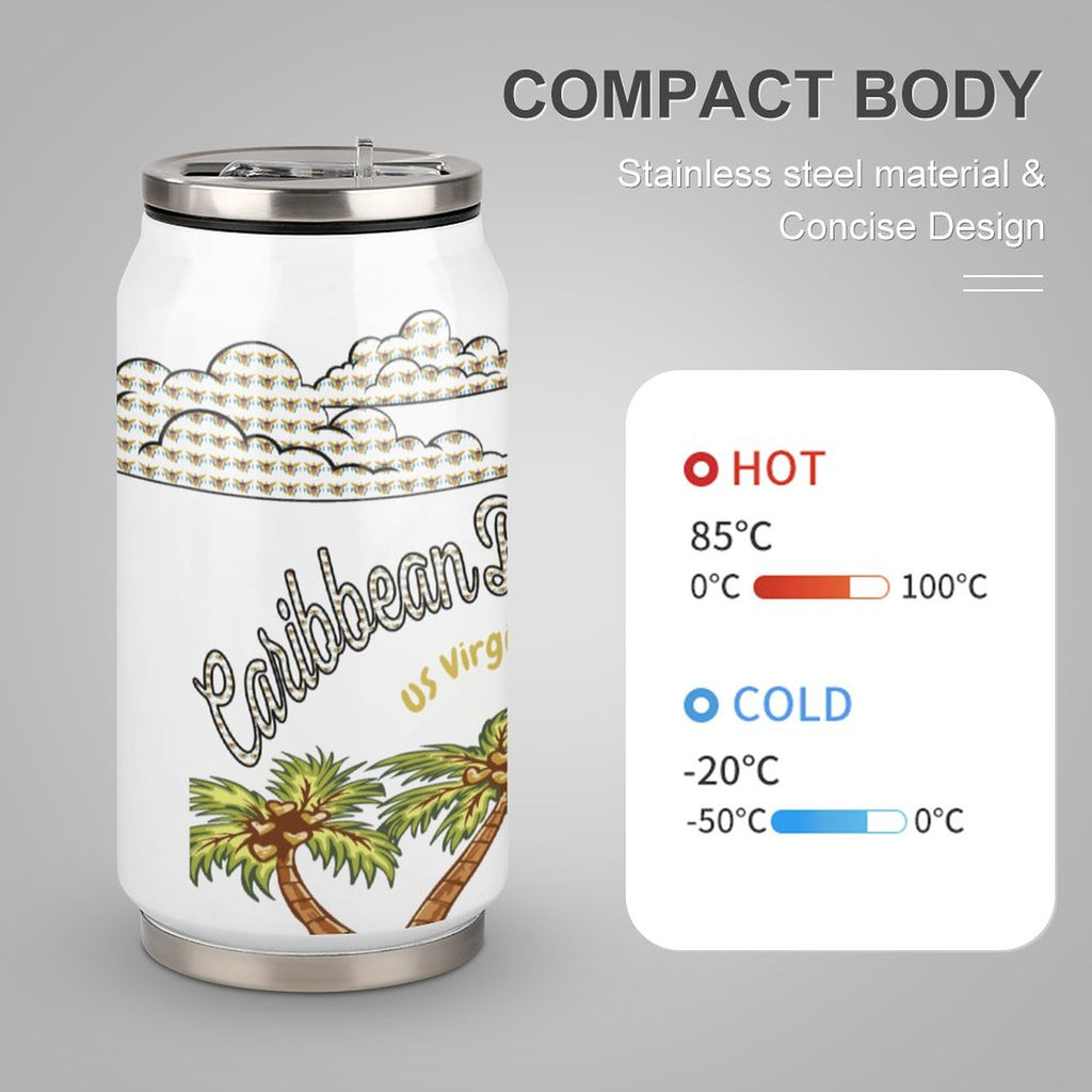 Stainless Steel Tumbler with Straw (All-Over Printing)