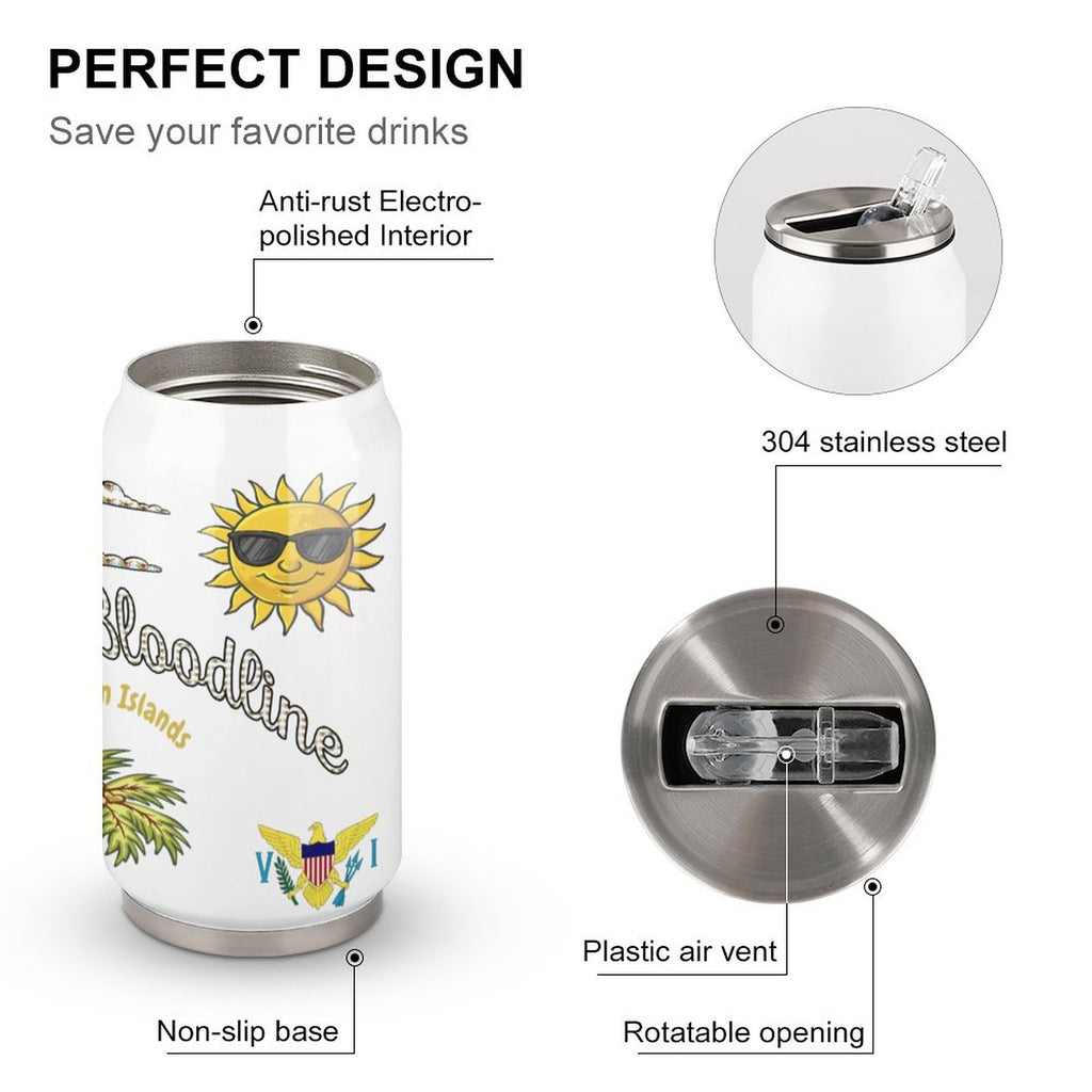 Stainless Steel Tumbler with Straw (All-Over Printing)