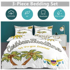 3-Piece Bedding Set-86"×70"/ 218×177cm (Dual-sideded Printing)